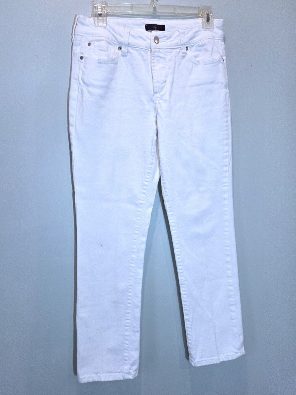 NWOT NYDJ White Straight Leg Jeans Size 2P